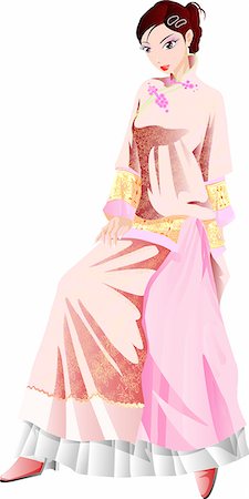 simsearch:690-03202358,k - A woman wearing Chinese style clothes Stock Photo - Premium Royalty-Free, Code: 690-03202508