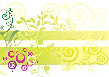 floral design - Digital composite background Foto de stock - Sin royalties Premium, Código: 690-03235428