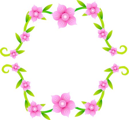 rosa de los vientos - flower frame Foto de stock - Sin royalties Premium, Código: 690-03474946