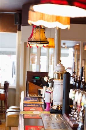 restaurant bar counters - Interior of a pub, bar counter Stock Photo - Premium Royalty-Free, Code: 693-05794551