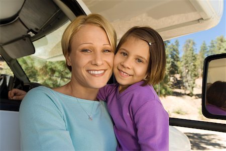 Mother and daughter sitting in RV Stock Photo - Premium Royalty-Free, Code: 693-06014036