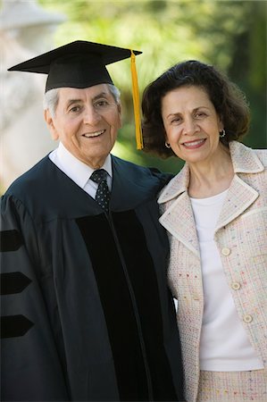 simsearch:693-06014222,k - Senior Graduate and Wife outside, portrait Stock Photo - Premium Royalty-Free, Code: 693-06014160