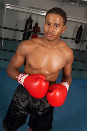 black boxer fighter