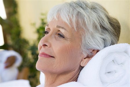 senior and spa - Senior woman relaxing at health spa Stock Photo - Premium Royalty-Free, Code: 693-06016560