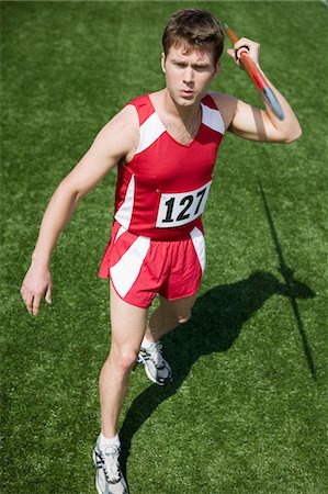 Male athlete holding javelin Stock Photo - Premium Royalty-Free, Code: 693-06017688
