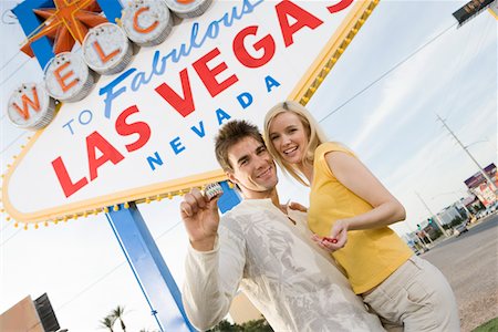 simsearch:693-06018149,k - Couple having fun in Las Vegas, Nevada, USA Stock Photo - Premium Royalty-Free, Code: 693-06018112