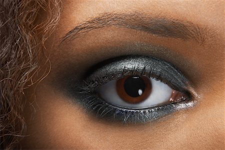 Woman's Eye with Silver Eye shadow Stock Photo - Premium Royalty-Free, Code: 693-06018898