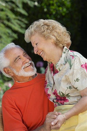 picture of elderly cheering - Senior couple laughing outdoors Stock Photo - Premium Royalty-Free, Code: 693-06019334