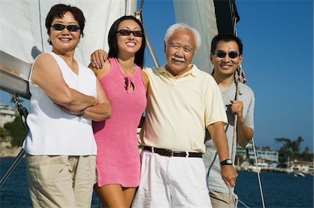 father daughter sailing - Family sailing, (portrait) Stock Photo - Premium Royalty-Free, Code: 693-06013660