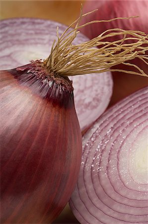 Red onion, close-up Foto de stock - Sin royalties Premium, Código: 693-06020249