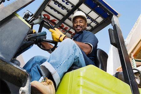 Forklift Driver Foto de stock - Sin royalties Premium, Código: 693-06020536