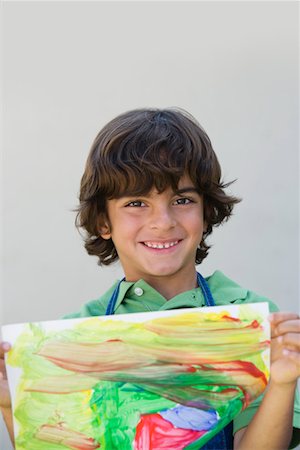 simsearch:693-06020850,k - Boy Showing Off Painting Stock Photo - Premium Royalty-Free, Code: 693-06020757