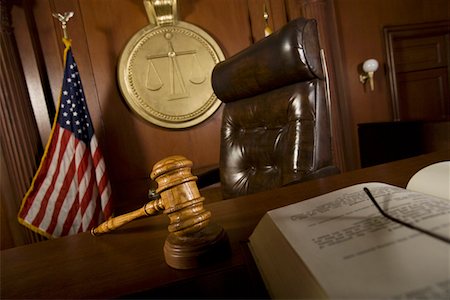 Judges chair in court room Stock Photo - Premium Royalty-Free, Code: 693-06021013