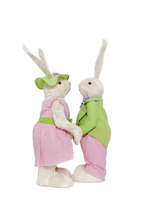 stuffed animals bunny - Side view of couple holding hands over white background Stock Photo - Premium Royalty-Free, Code: 693-06324887