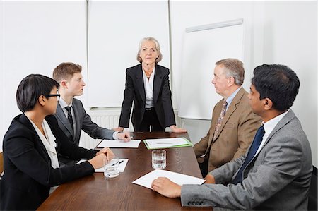 Multiethnic businesspeople at meeting in conference room Photographie de stock - Premium Libres de Droits, Code: 693-06497664