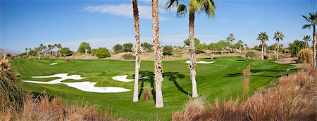 scenic golf - Panoramic view of a golf course Stock Photo - Premium Royalty-Free, Code: 693-06667963