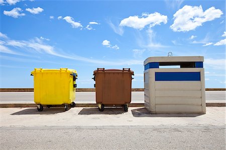 Recycling bins, Valencia Region, Spain Stock Photo - Premium Royalty-Free, Code: 693-06967312