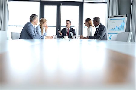 simsearch:693-07913211,k - Multi-ethnic business people having discussion at table in board room Photographie de stock - Premium Libres de Droits, Code: 693-08769341