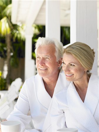 Couple sitting on verandah, portrait Stock Photo - Premium Royalty-Free, Code: 693-03305424