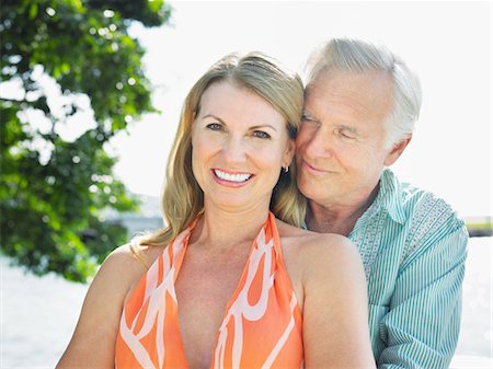 senior women cleavage - Couple cheek to cheek, outdoors, portrait Stock Photo - Premium Royalty-Free, Code: 693-03305457