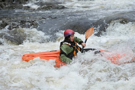 rapids - Man kayaking in river Stock Photo - Premium Royalty-Free, Code: 693-03308482