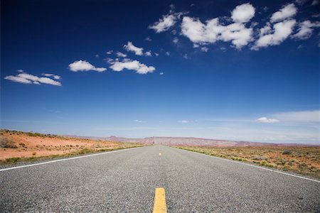 desert highways - Road through desert Stock Photo - Premium Royalty-Free, Code: 693-03309490