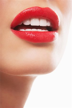 flirt women open mouth - Red Lips Stock Photo - Premium Royalty-Free, Code: 693-03302849