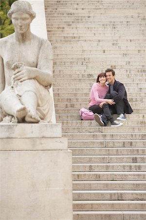 simsearch:693-03564644,k - Couple Sightseeing on Steps Stock Photo - Premium Royalty-Free, Code: 693-03303389
