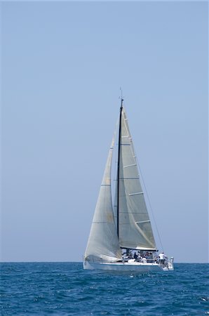 simsearch:693-03314266,k - Yacht competes in team sailing event, California Fotografie stock - Premium Royalty-Free, Codice: 693-03314240