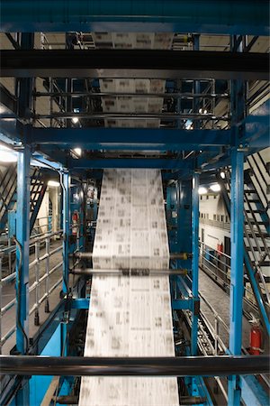 Newspaper production and printing process Foto de stock - Sin royalties Premium, Código: 693-03315494