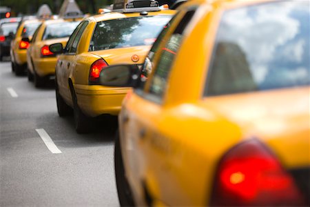 road traffic line of cars - New York City cabs Stock Photo - Premium Royalty-Free, Code: 693-03317187