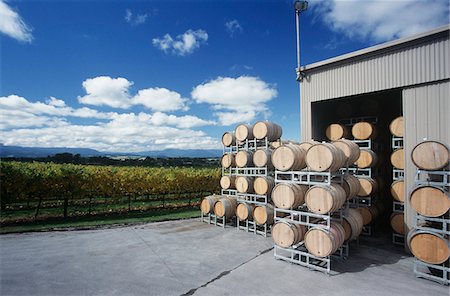 Wine stored in barrels at wineyard, Yarra Valley, Victoria, Australia. Stock Photo - Premium Royalty-Free, Code: 693-03310253