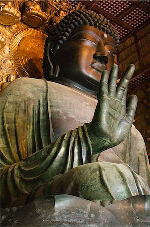 photos of buddha statues in japan - Japan, Nara, Todai-ji Temple, Daibutsu starue Stock Photo - Premium Royalty-Free, Code: 693-03312560