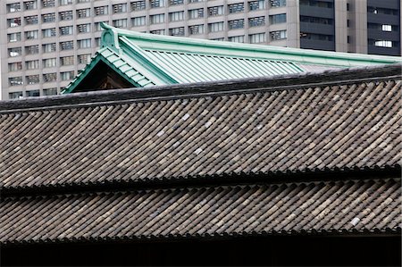 simsearch:693-03313495,k - Japan, Tokyo, Tokyo Imperial Palace, Rooftop of Otemon (East Gate), close-up Foto de stock - Sin royalties Premium, Código: 693-03312587
