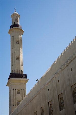 simsearch:693-03313692,k - UAE, Dubai, The Grand Mosque and minaret in Bur Dubai Stock Photo - Premium Royalty-Free, Code: 693-03313741