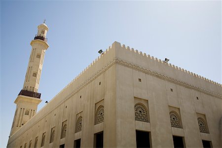 simsearch:693-03313692,k - UAE, Dubai, The Grand Mosque and minaret in Bur Dubai Stock Photo - Premium Royalty-Free, Code: 693-03313742