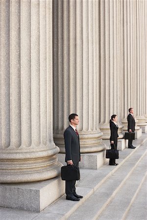 simsearch:695-05770017,k - Attorneys waiting on courthouse steps Stock Photo - Premium Royalty-Free, Code: 693-03707602