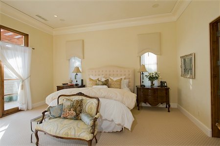 expensive home photography - Bedroom interior Stock Photo - Premium Royalty-Free, Code: 693-03782918