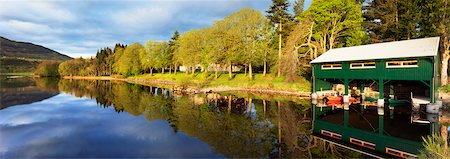 Boathouse on Loch Ness, Fort Augustus, Highland Region, Scotland, United Kingdom Foto de stock - Con derechos protegidos, Código: 700-04424994