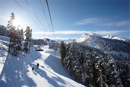 Ski Lift, Whistler Mountain, Whistler, British Columbia, Canada Foto de stock - Con derechos protegidos, Código: 700-05389328