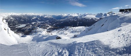 View from Whistler Mountain, Whistler, British Columbia, Canada Foto de stock - Con derechos protegidos, Código: 700-05389337