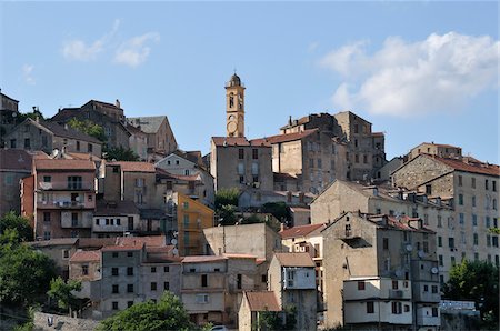 Corte, Haute-Corse, Corsica, France Fotografie stock - Rights-Managed, Codice: 700-05389512