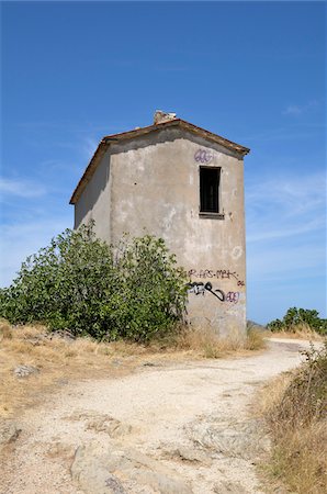 Building, Desert des Agriates, Corsica, France Stock Photo - Rights-Managed, Code: 700-05389524