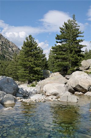 river stone - Gorges de la Restonica, Haute-Corse, Corsica, France Stock Photo - Rights-Managed, Code: 700-05389523