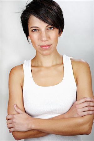 portrait of young hispanic woman - Portrait of Woman in Studio Stock Photo - Rights-Managed, Code: 700-05451024