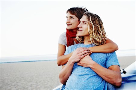 smiling young man outdoors - Couple sur la plage Photographie de stock - Rights-Managed, Code: 700-05451049