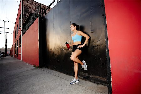 fitness drink - Athletic Woman Taking a Break Stock Photo - Rights-Managed, Code: 700-05451081