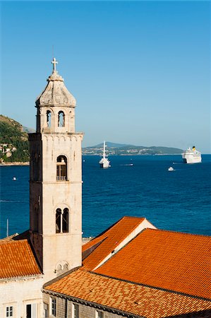 Dominican Monastery Bell Tower, Dubrovnik, Dubrovnik-Neretva County, Croatia Foto de stock - Direito Controlado, Número: 700-05451965