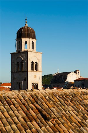 Franciscan Monastery Bell Tower, Dubrovnik, Dubrovnik-Neretva County, Croatia Stock Photo - Rights-Managed, Code: 700-05451968