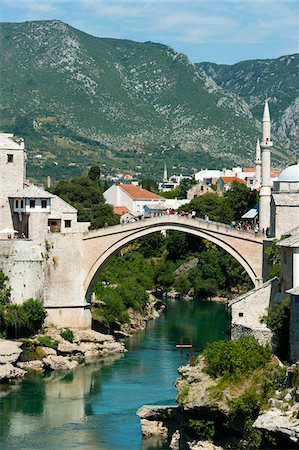 stone bridge - Stari Most, Mostar, Herzegovina-Neretva Canton, Bosnia and Herzegovina Stock Photo - Rights-Managed, Code: 700-05452029